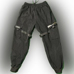 Black Cargo Joggers